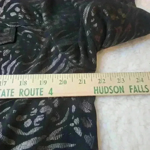 JM Collection Jacket Womens Plus Size L Animal Print 3/4 Sleeve Snap Down - Picture 7 of 13